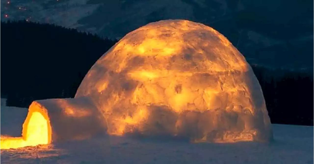 Is This What an Igloo Looks Like When You Build a Fire Inside?