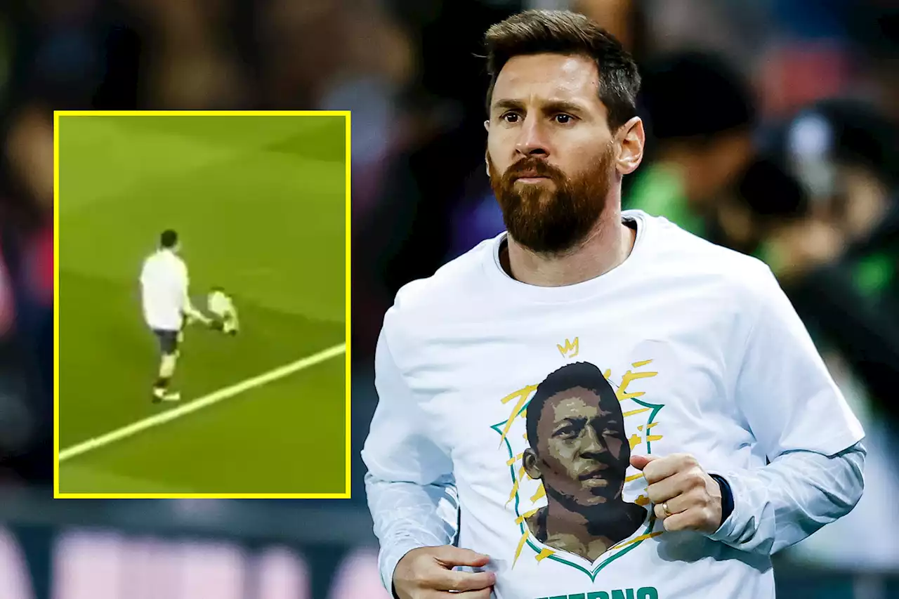 Messi's goal on PSG return was great but his touch in warm up was even better