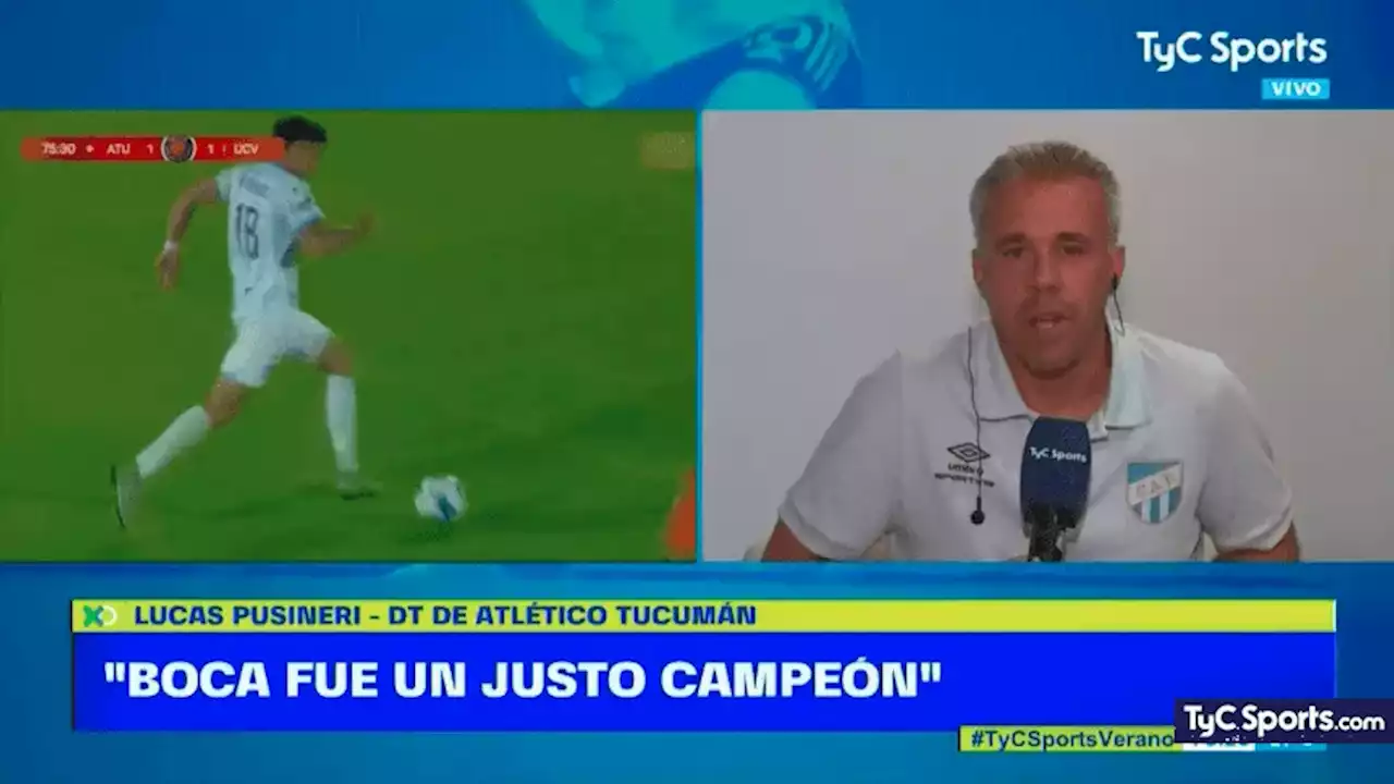 Pusineri, a fondo: el debut de Atlético Tucumán con Boca, una fuerte frase sobre Balanta y más - TyC Sports