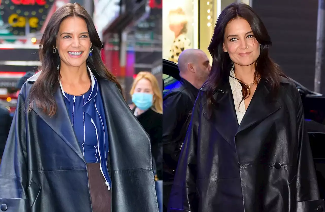 Katie Holmes Wore Two Pairs of Big Pants in One Day