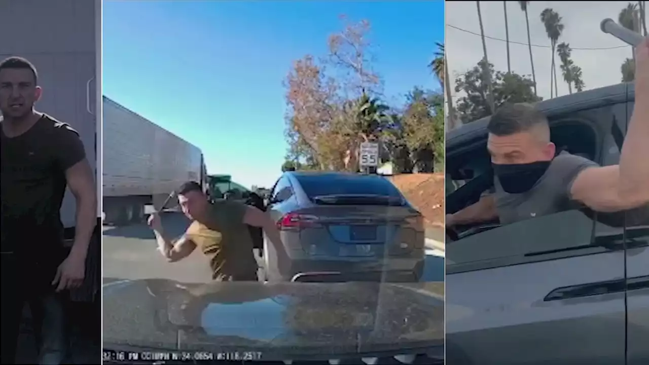 Man with metal pipe in road-rage video on SoCal freeway involved in other incidents