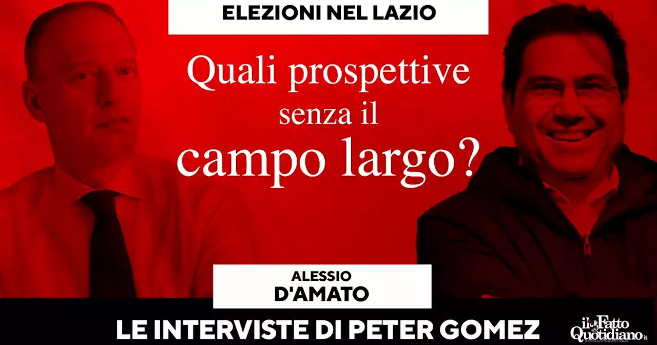 Regionali Lazio, Peter Gomez intervista Alessio D'Amato: quali prospettive senza il campo largo? Segui la diretta - Il Fatto Quotidiano