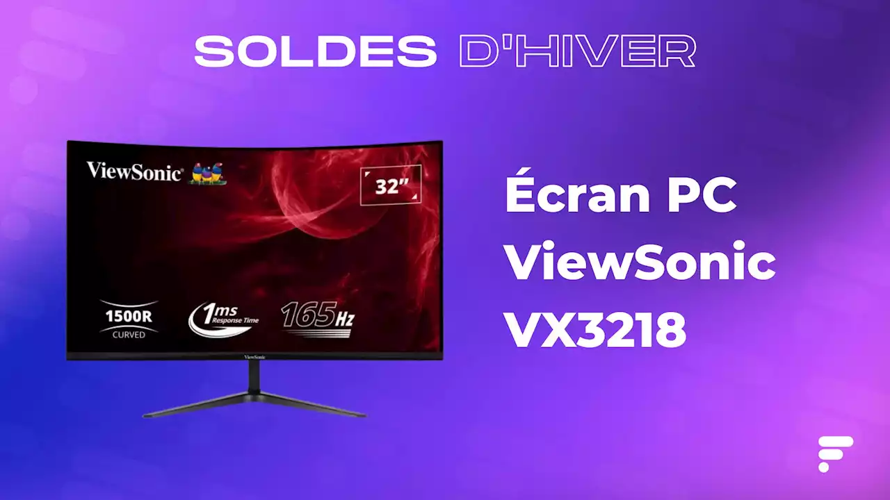 Seulement 184 € pour cet écran PC incurvé de 32 pouces (165 Hz, 1ms) lors des soldes