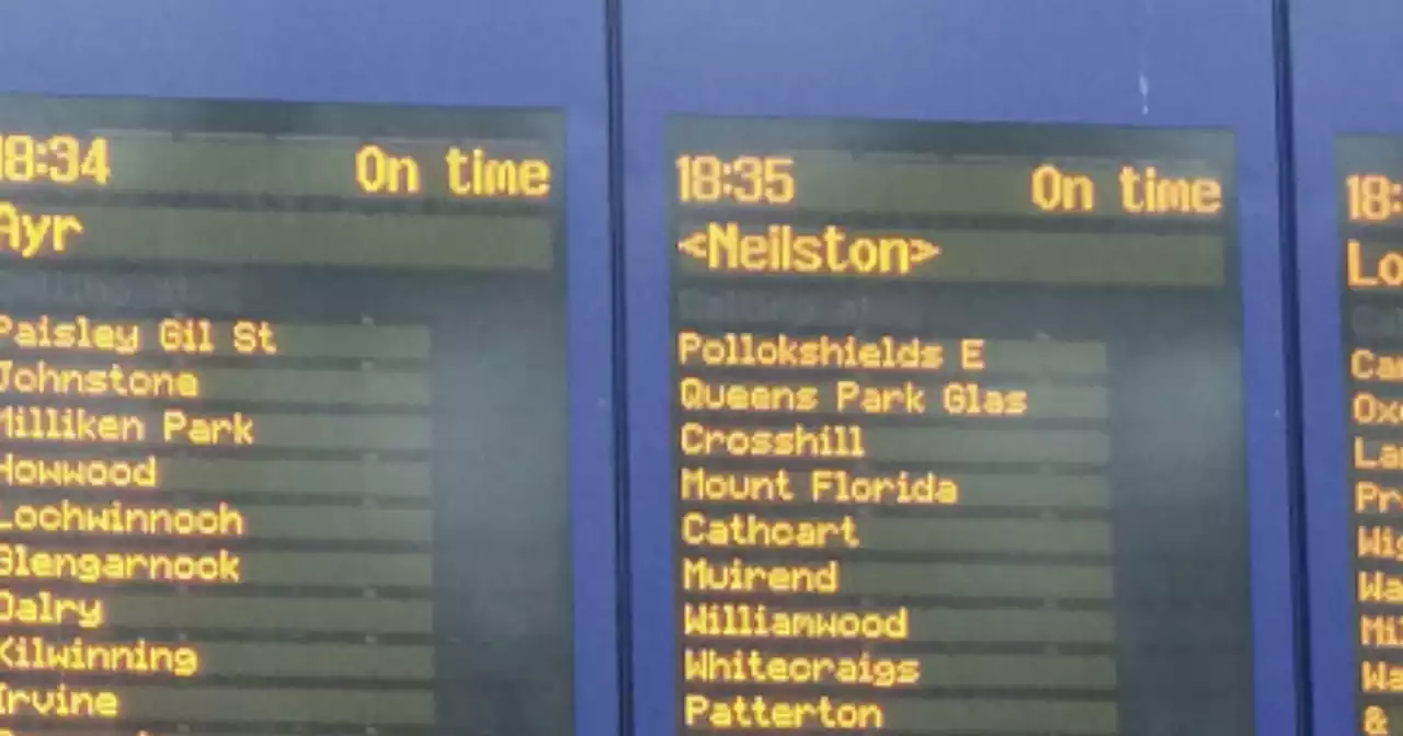 Why Neilson appears on the Glasgow Central departure board as | Neilston |