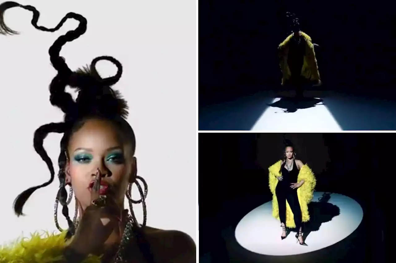 Rihanna is ready to rock the Super Bowl halftime show in new video