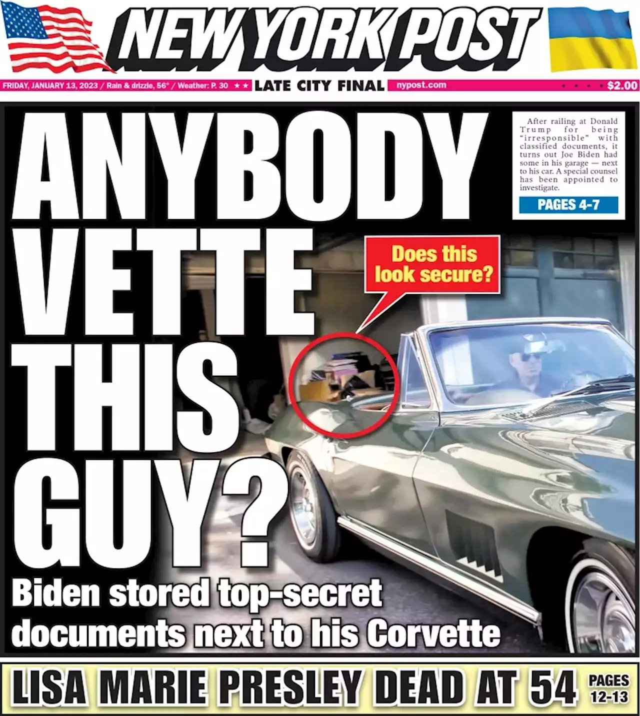 Classified Biden docs found in his Delaware garage next to Corvette