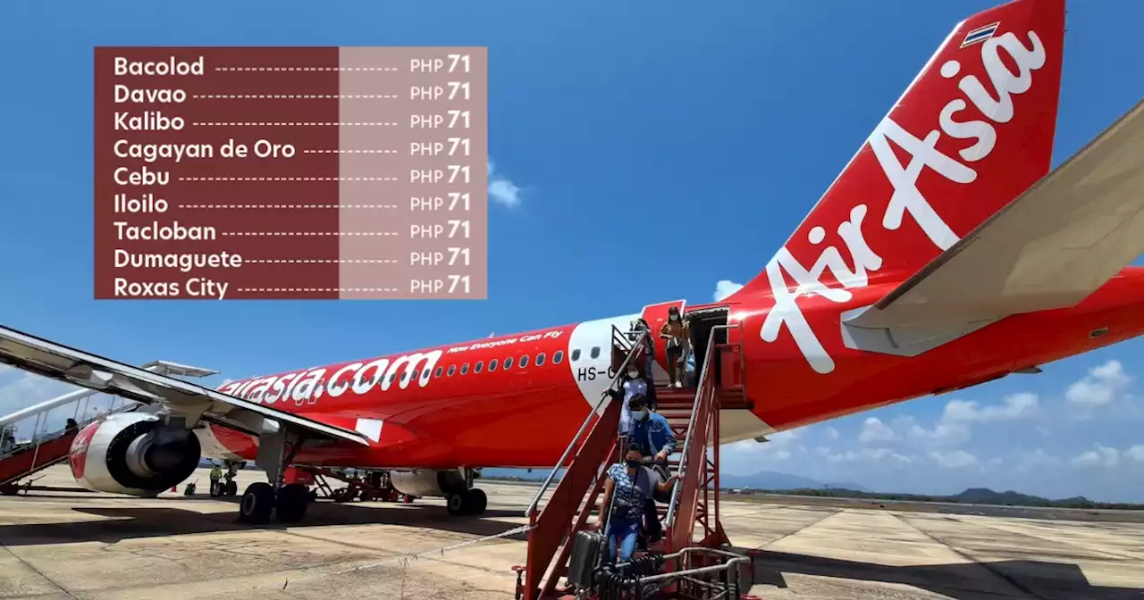 AirAsia offers flights for as low as P71 until Jan. 15