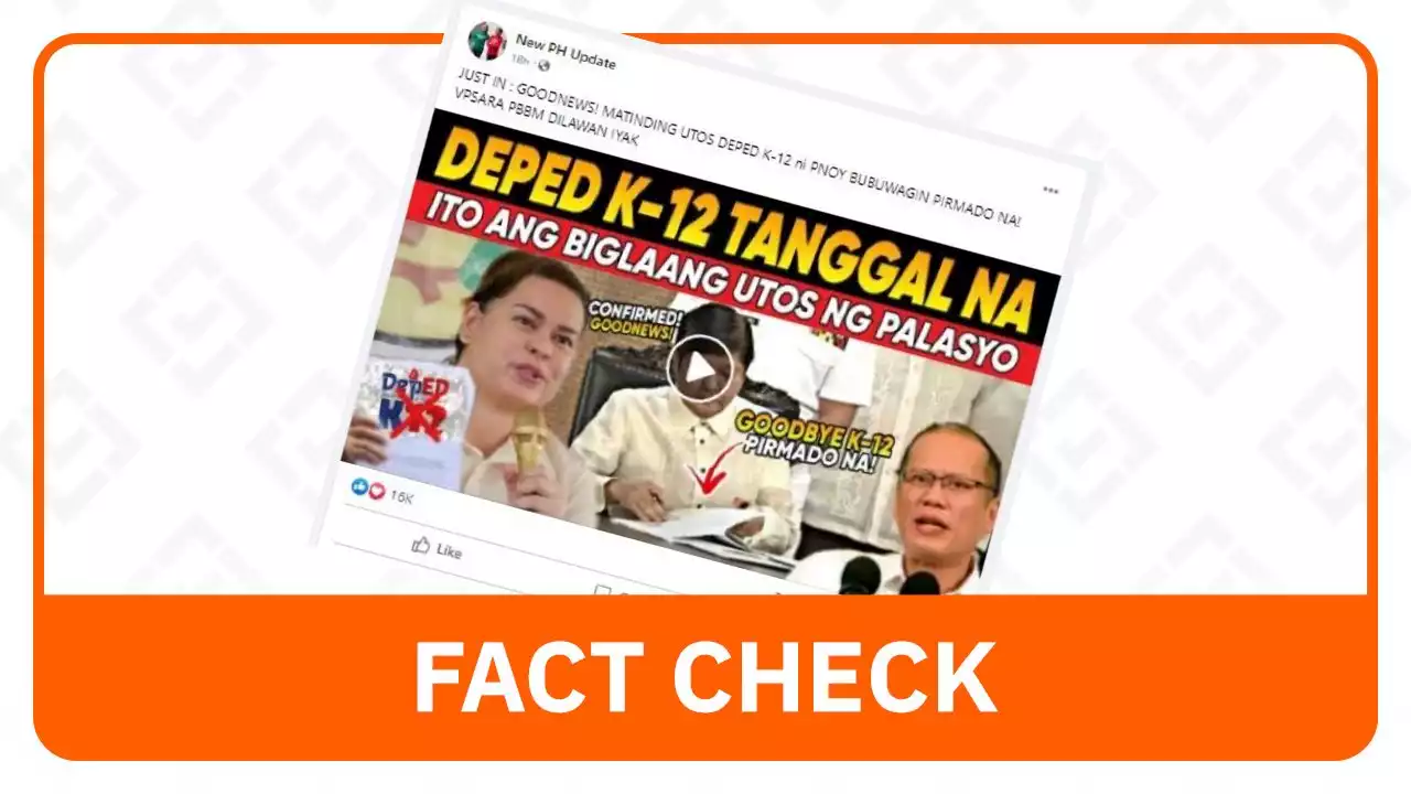 FACT CHECK: Wala pang revised K-12 curriculum; hindi ipapalit sa senior high ang military service