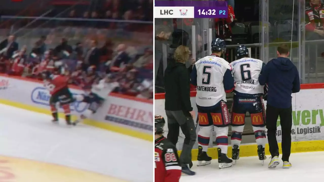 Ishockey: LHC-backen tvingades utgå efter tuff tackling: ”Ser inte bra ut”