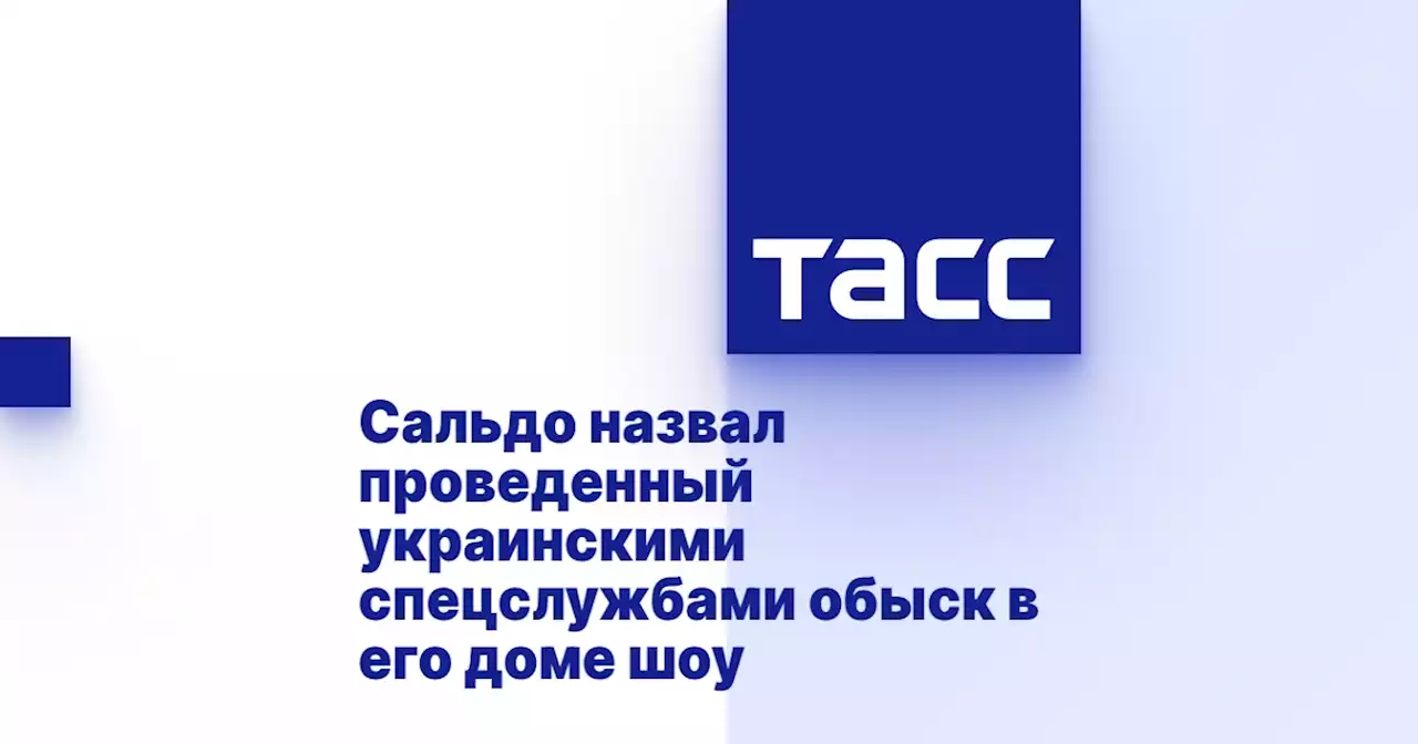 Сальдо назвал проведенный украинскими спецслужбами обыск в его доме шоу