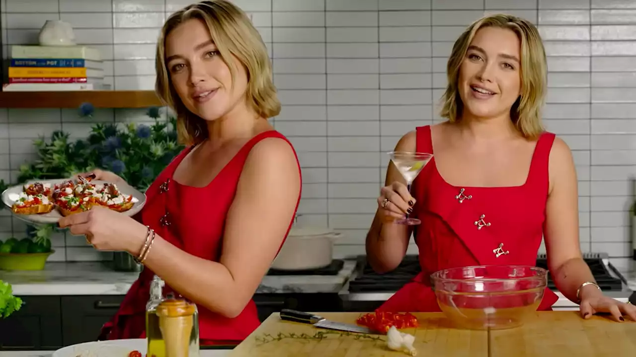 Florence Pugh Drinks Vodka While Teaching Crostini Recipe, Tipsy Dance Moves for Vogue