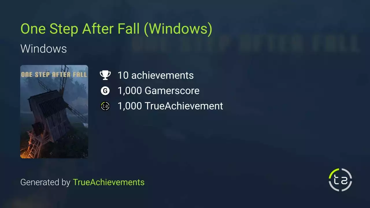 One Step After Fall (Windows) Achievements