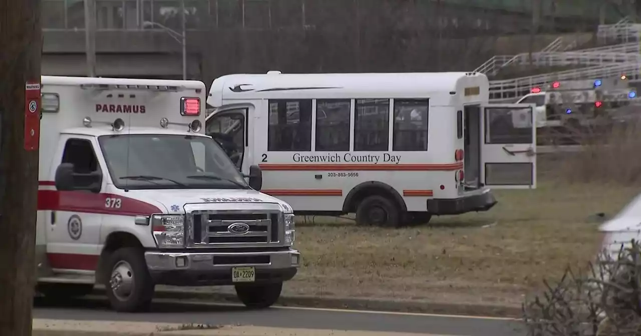 2 students injured after mini school bus veers off road in New Jersey