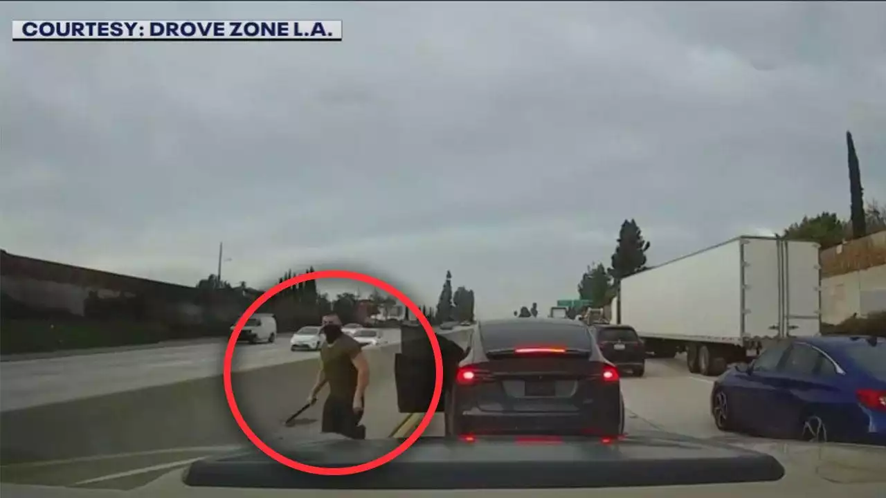 Tesla driver sought in multiple road rage attacks on SoCal freeways