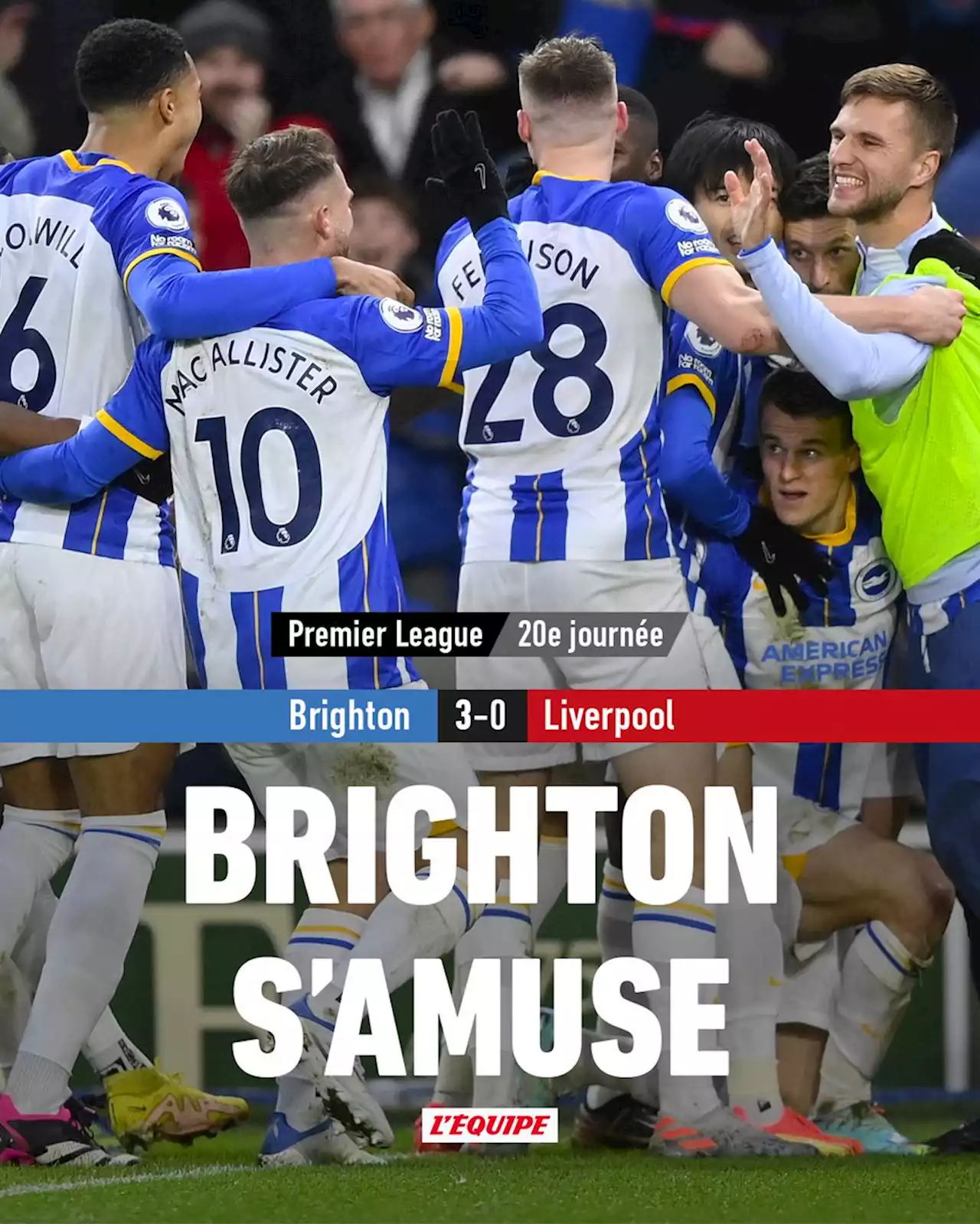 Brighton 3-0 Liverpool, Premier League, résultat et résumé du match (14/01/2023)