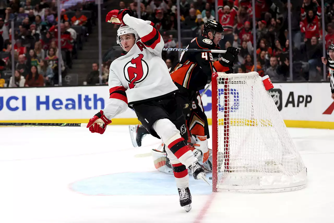 Jack Hughes and Jesper Bratt’s two-goal nights lead Devils past Ducks