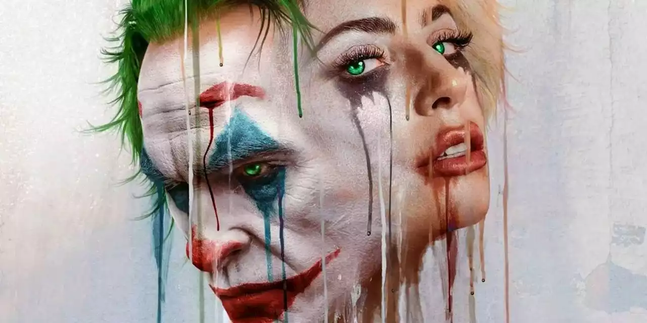 Harley Quinn & Joker Are Physically Bonded In Painterly Joker 2 Fan Poster