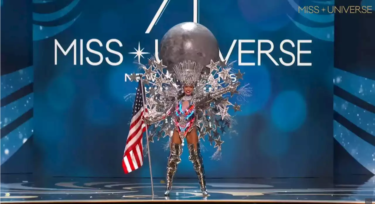 Miss USA R'Bonney Gabriel celebrates NASA moon landing in Miss Universe 2023 national costume contest