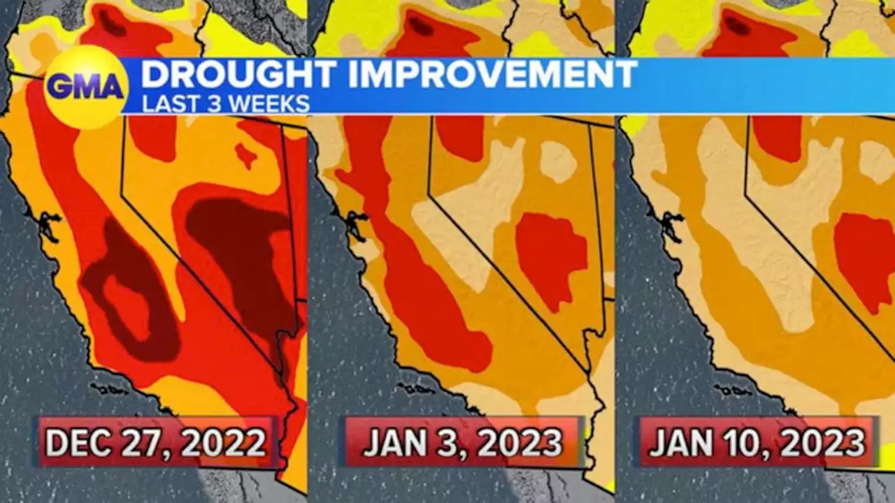 Extreme drought nearly eliminated in California in wake of atmospheric rivers