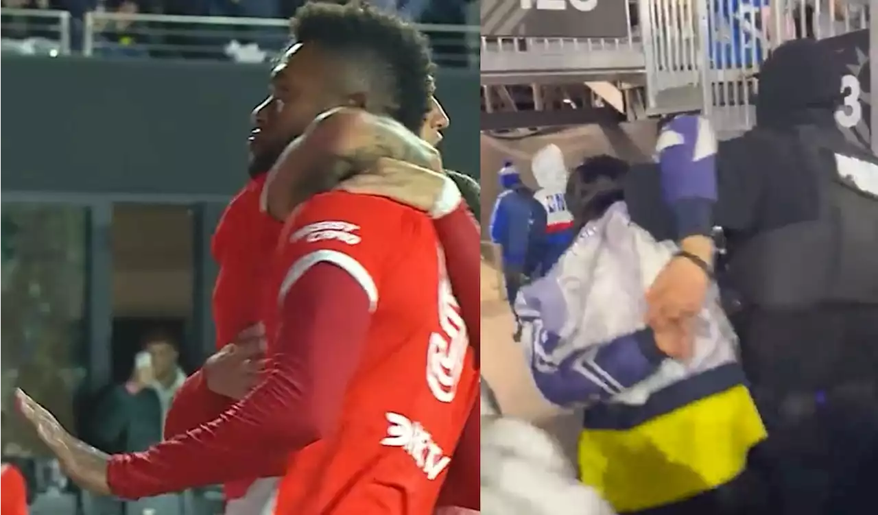 [Video] Policía expulsó a hinchas de Millonarios tras disputa por gol de Borja en Estados Unidos