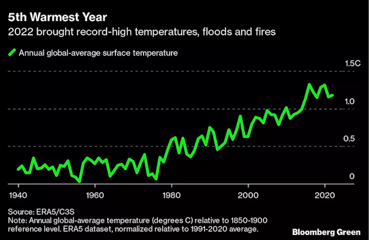 2022 that seared Europe ends as 5th warmest on record | Laura Millan Lombrana / Bloomberg News