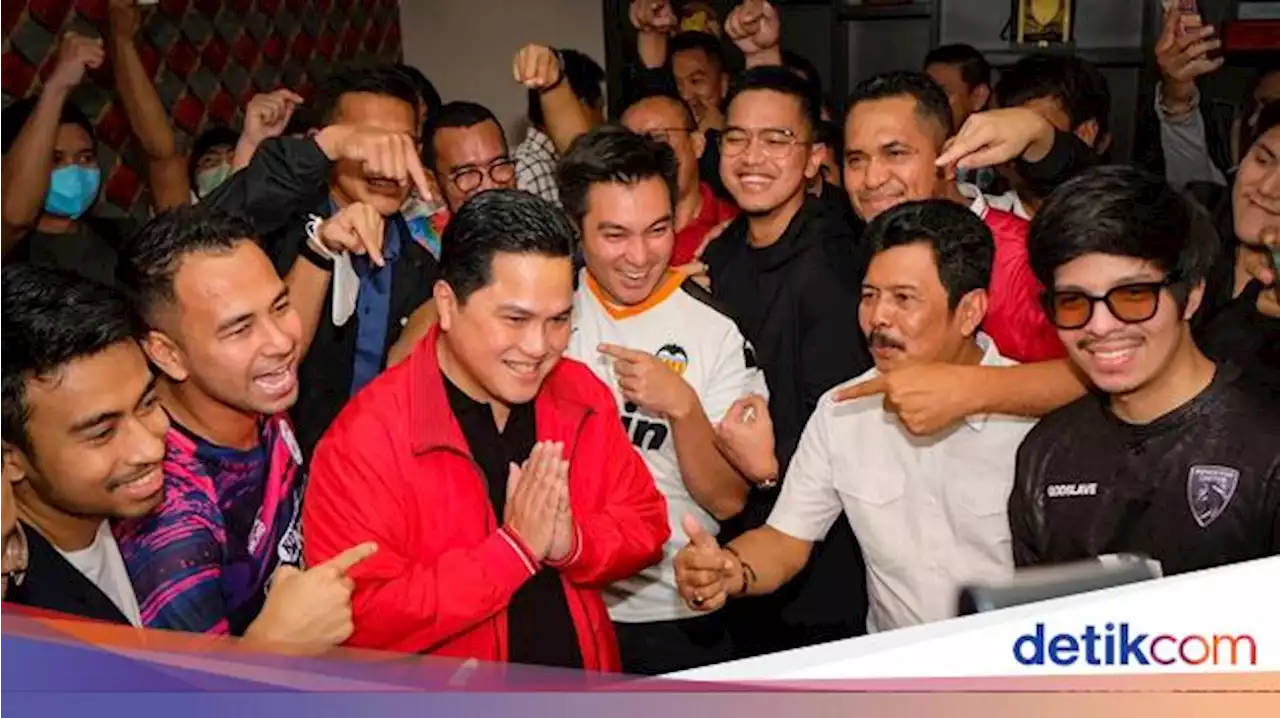 Kaesang-Raffi Ahmad Dampingi Erick Thohir Daftar Calon Ketum PSSI