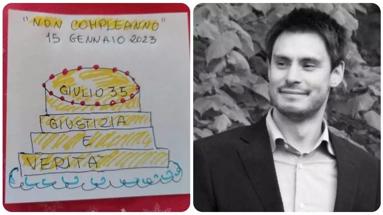 Regeni, la mamma posta il disegno di una torta per il “non compleanno”. Oggi Giulio avrebbe compiuto 35 anni