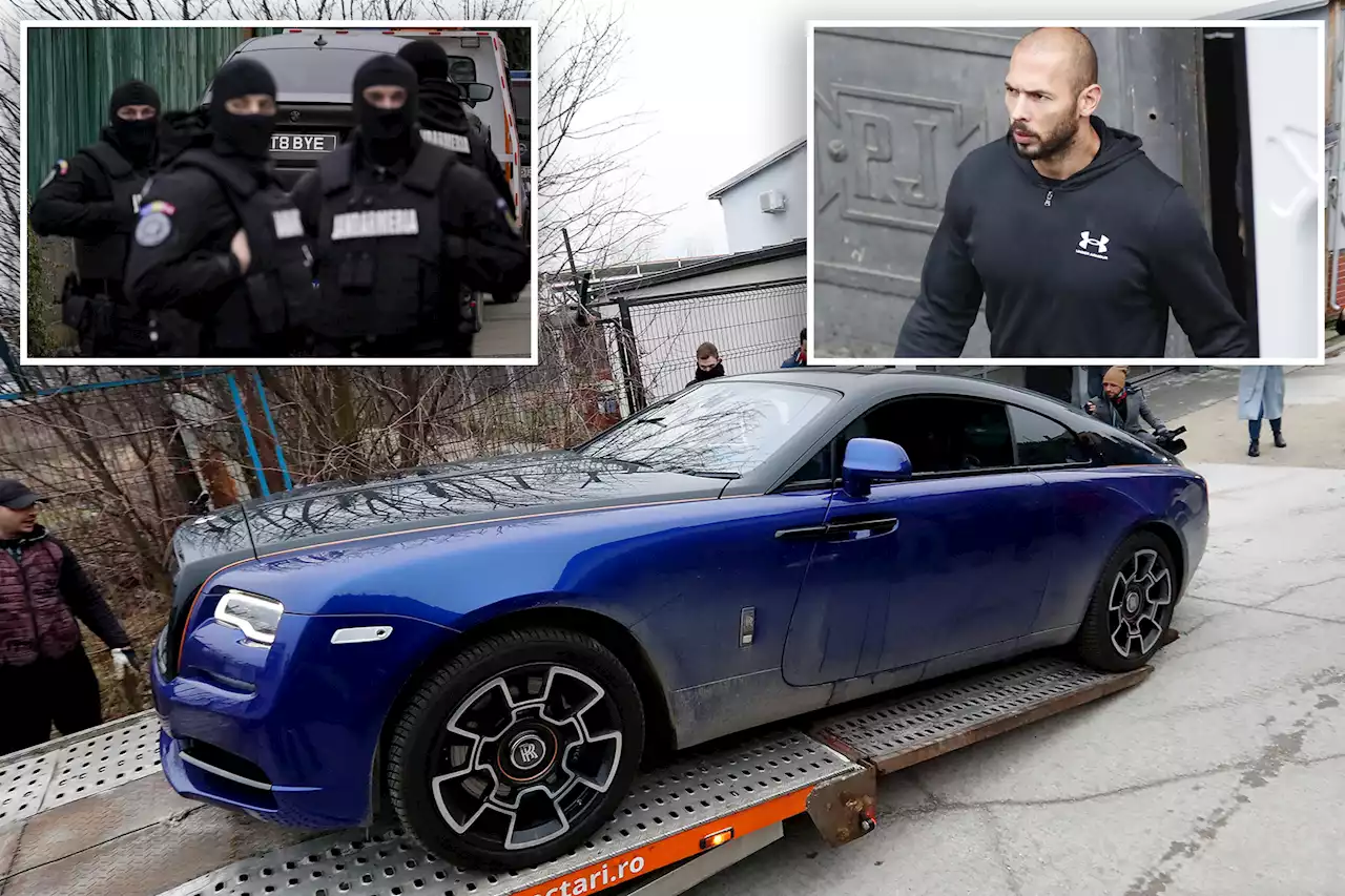 Romanian authorities seize several luxury cars from Andrew Tate