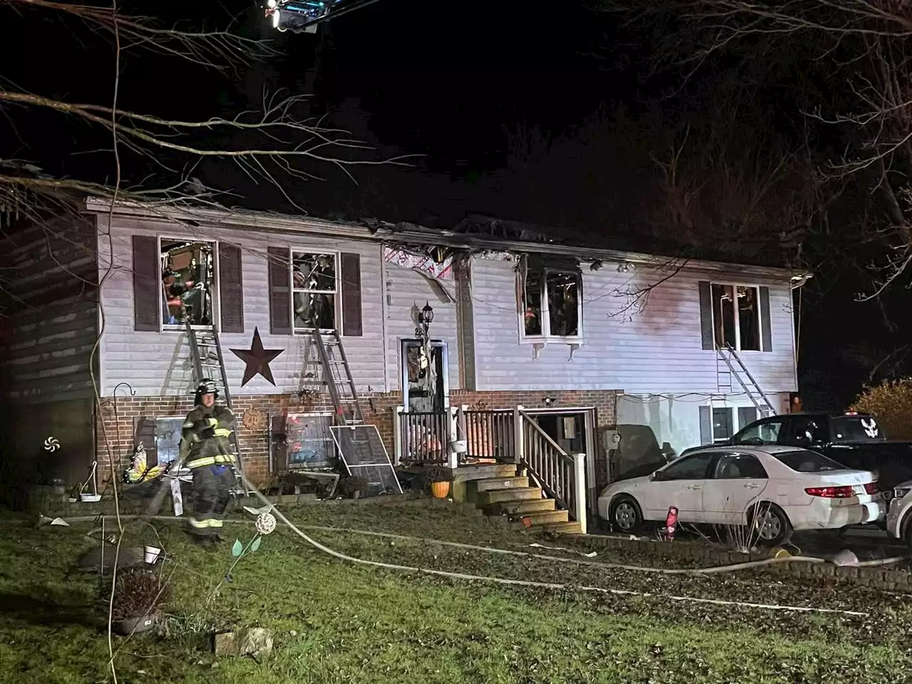 Firefighter injured, 2 dogs killed in York county house fire