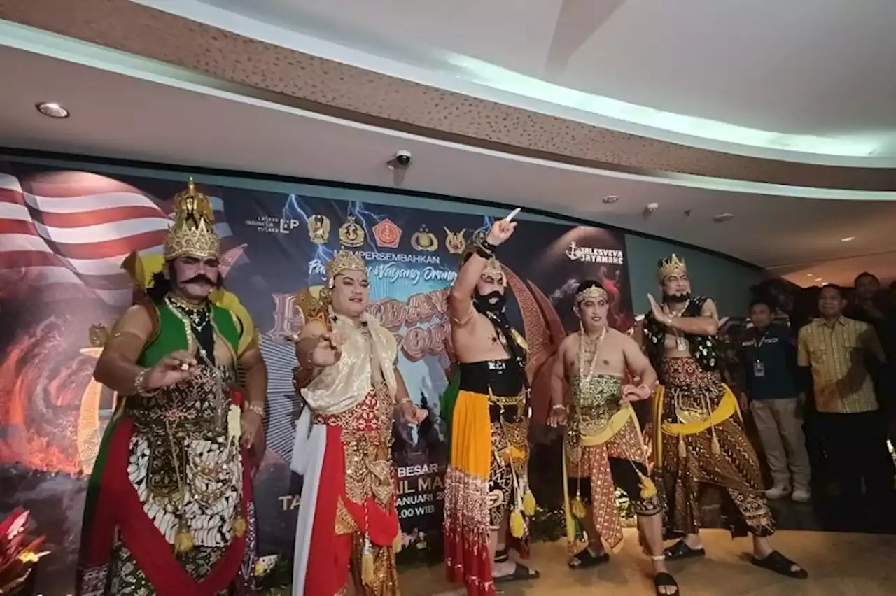 Begini Penampilan Panglima TNI, Kapolri, dan Tiga Kepala Staf Sebelum Pentas Wayang Orang