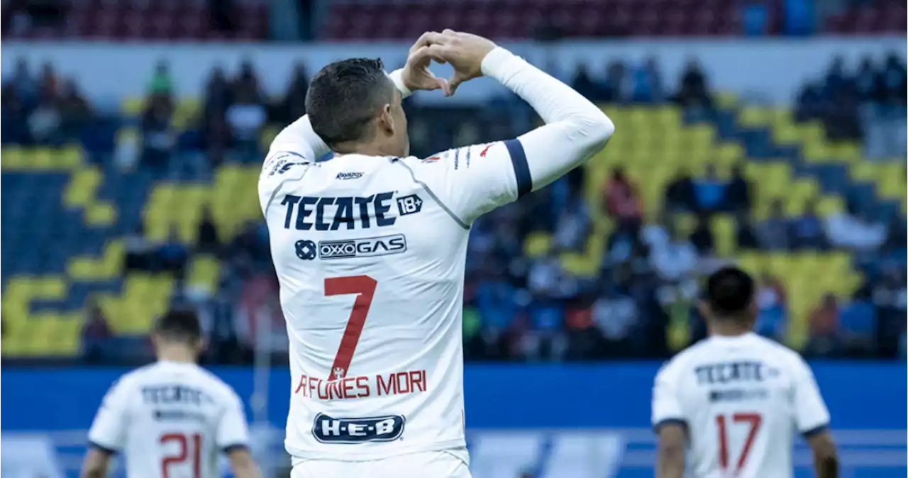 Monterrey doblega 3-2 al Cruz Azul en el Azteca con goles de Funes Mori y Berterame