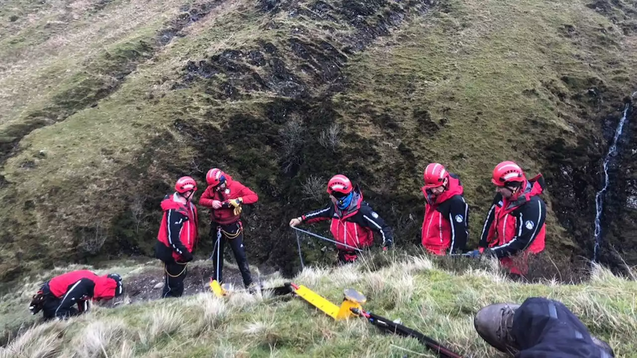 Walker airlifted to hospital after being swept over waterfall in Scotland