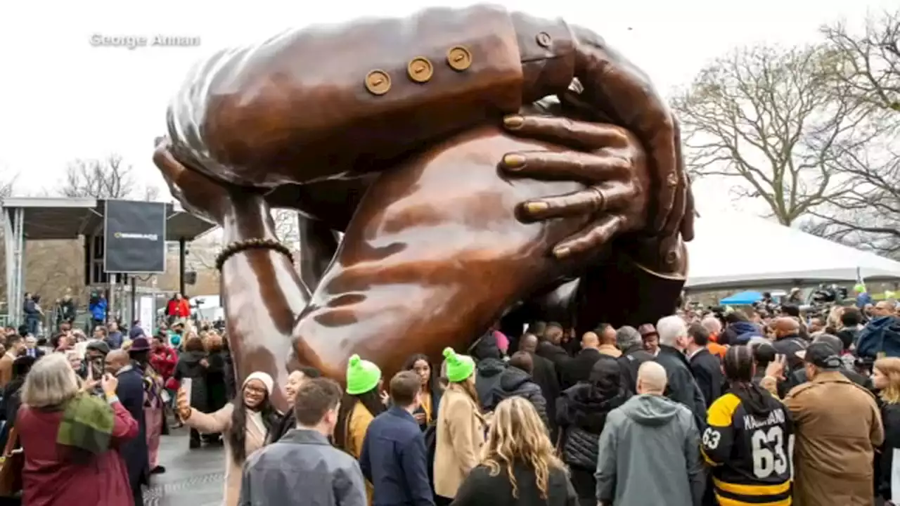 New MLK and Coretta sculpture 'Embrace' unveiled in Boston where they first met