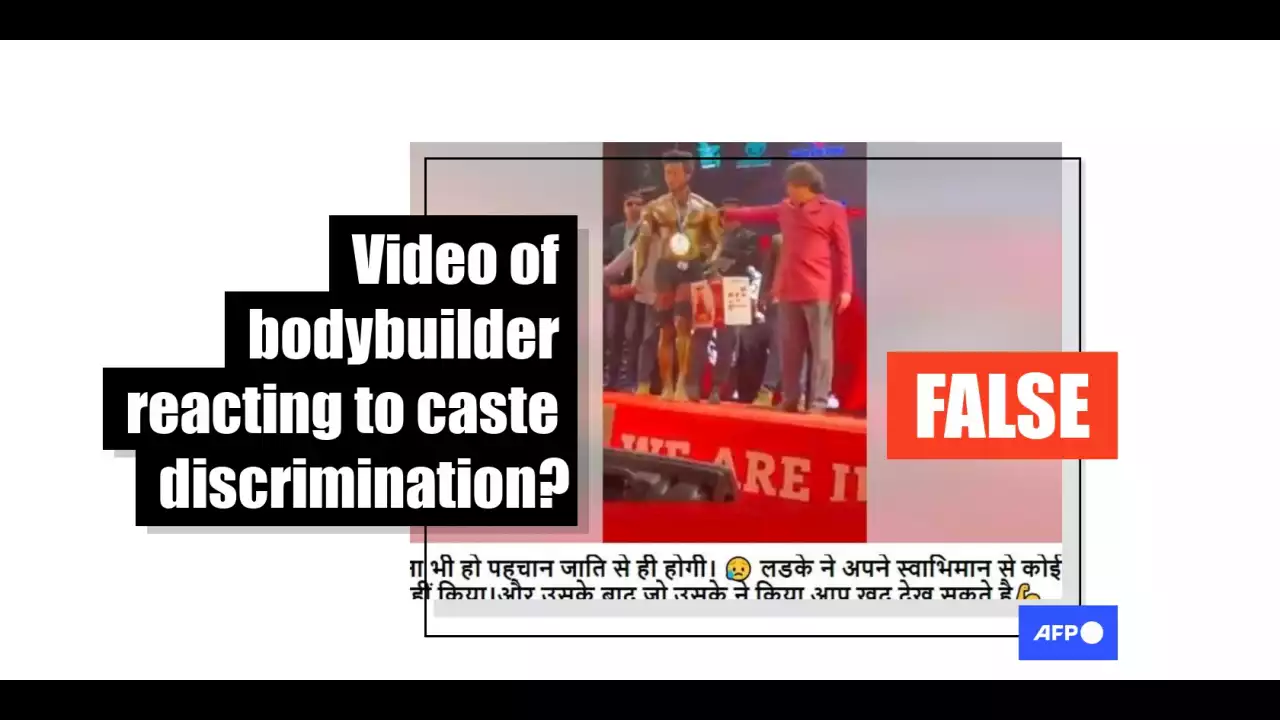 Video of enraged bodybuilder shared with false 'caste discrimination' claim