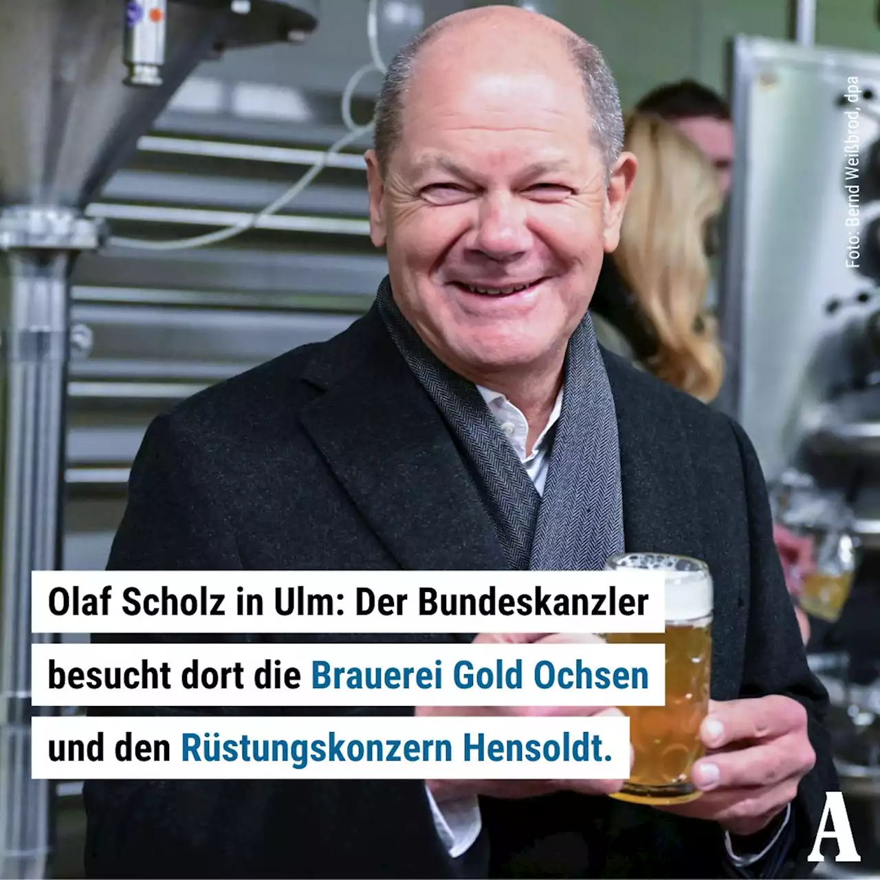 Ein Zwickel für den Kanzler: Der Scholz-Besuch bei Gold Ochsen und Hensoldt