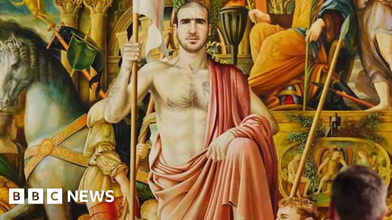 Manchester United legend Eric Cantona launches sport art exhibition