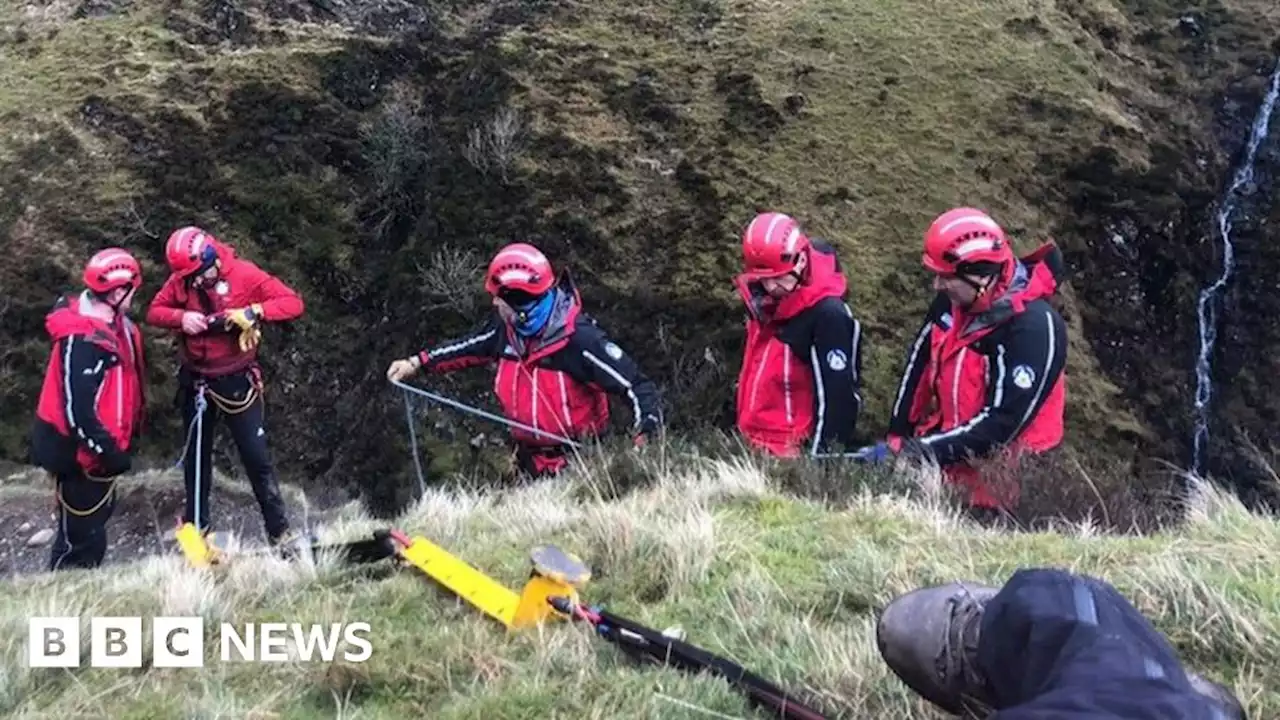 Walker rescued after being swept over Moffat waterfall