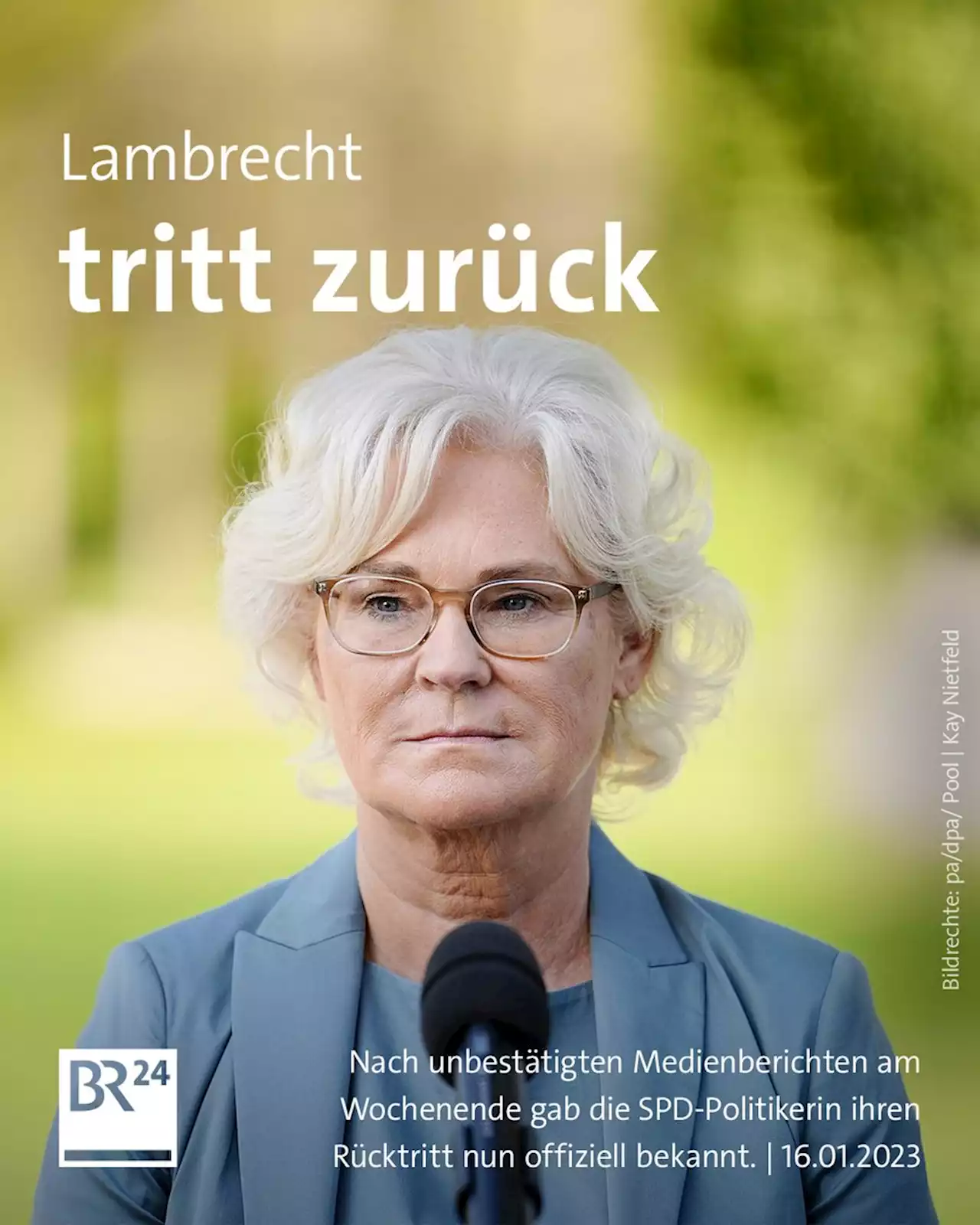 Verteidigungsministerin Lambrecht tritt von Amt zurück