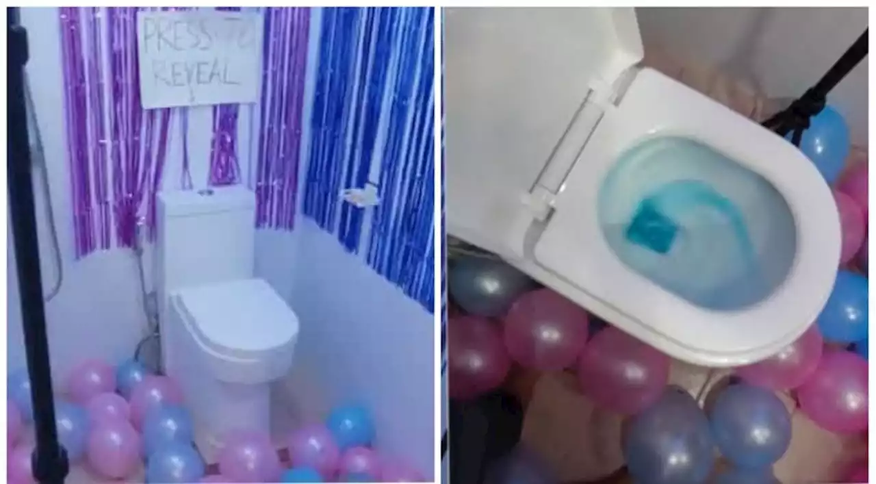 Pa-gender reveal ng isang tatay gamit ang inidoro viral na; Angelica Panganiban gustong gayahin sa next baby