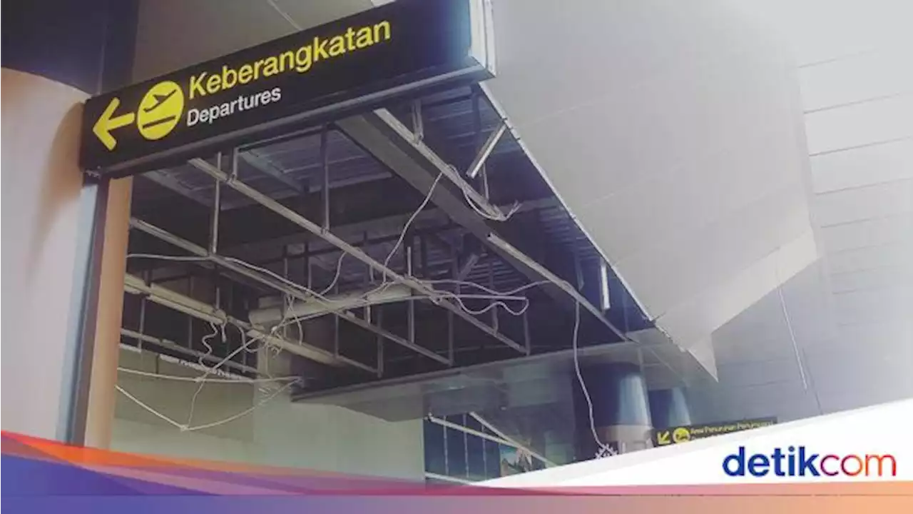 Hujan Deras, Plafon Bandara Komodo Ambruk Lagi