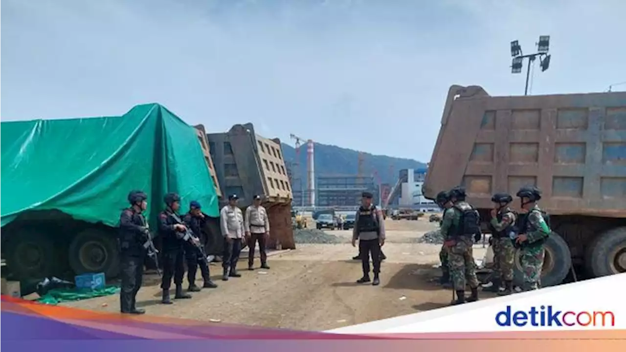 Suasana Kawasan PT GNI Dikawal Ketat TNI-Polri Usai Bentrokan Maut