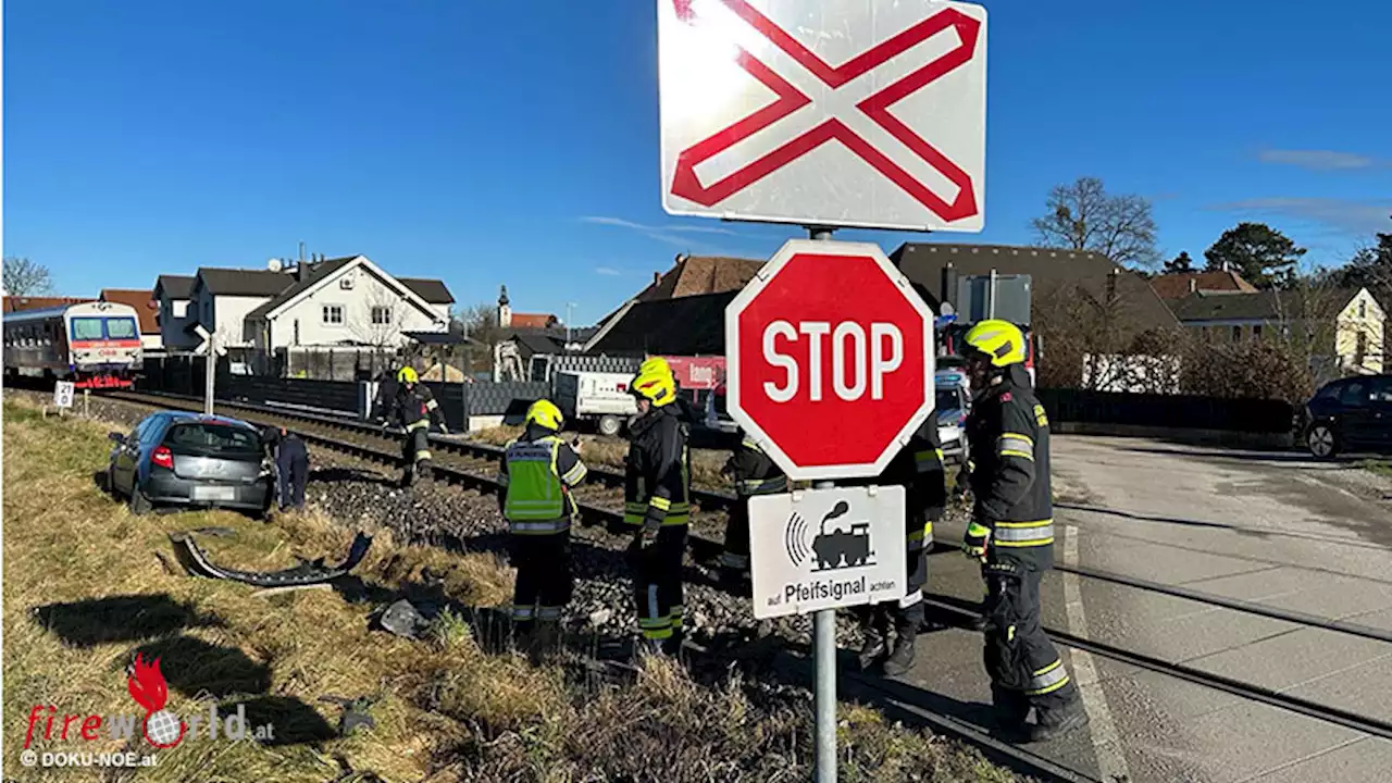 Nö: Pkw gegen Zug bei Gaisberg im Bezirk Scheibbs