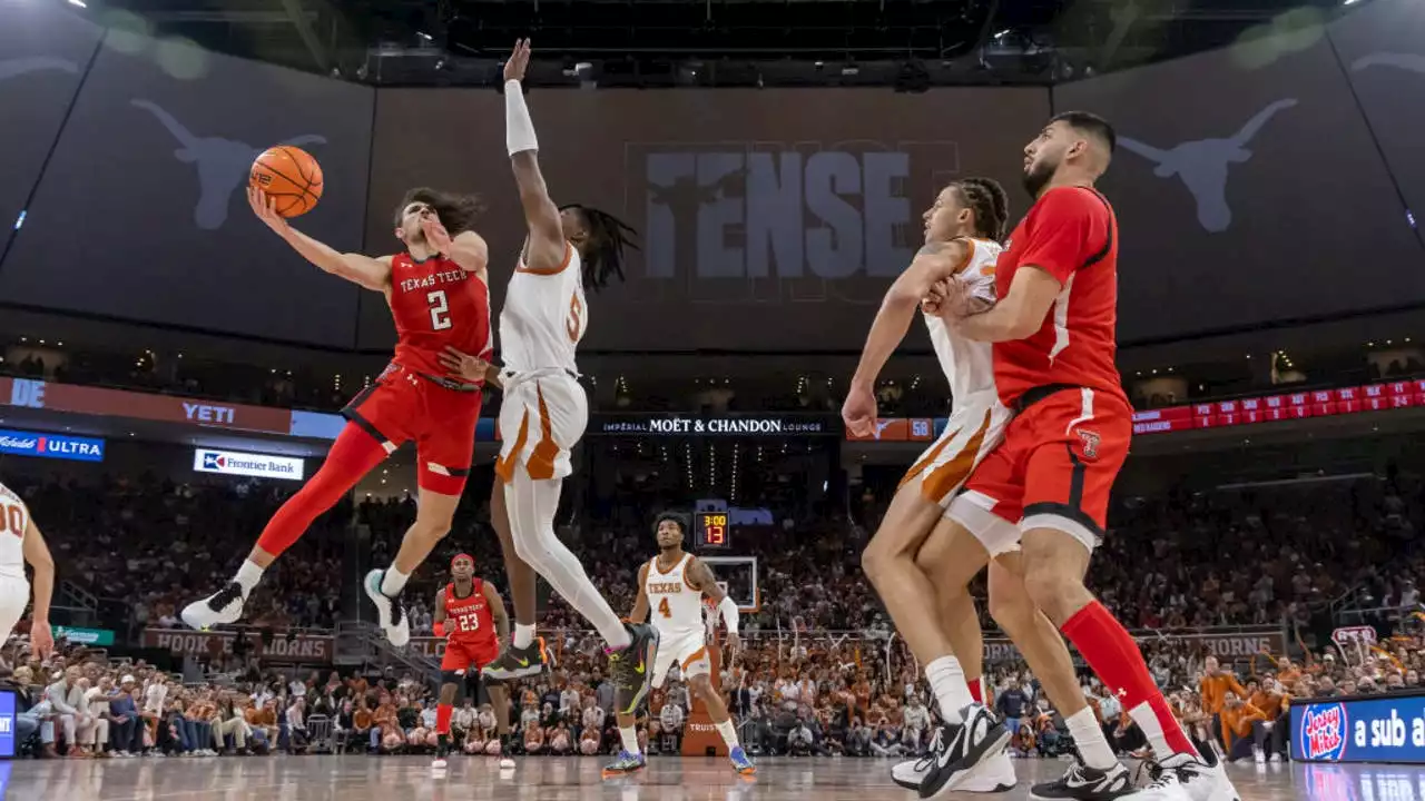 No. 10 Texas rallies in 2nd half, tops Texas Tech 72-70