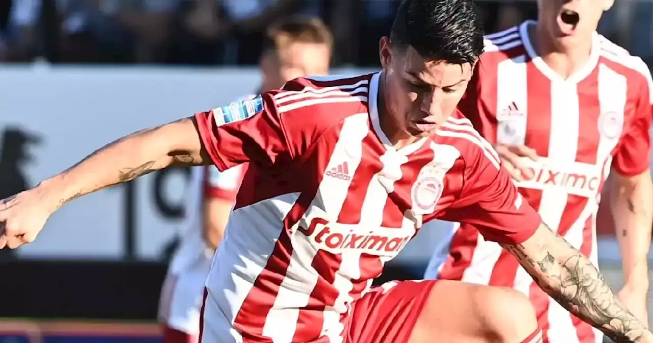 James Rodríguez asistió en el triunfo de Olympiacos contra Aris Salónica