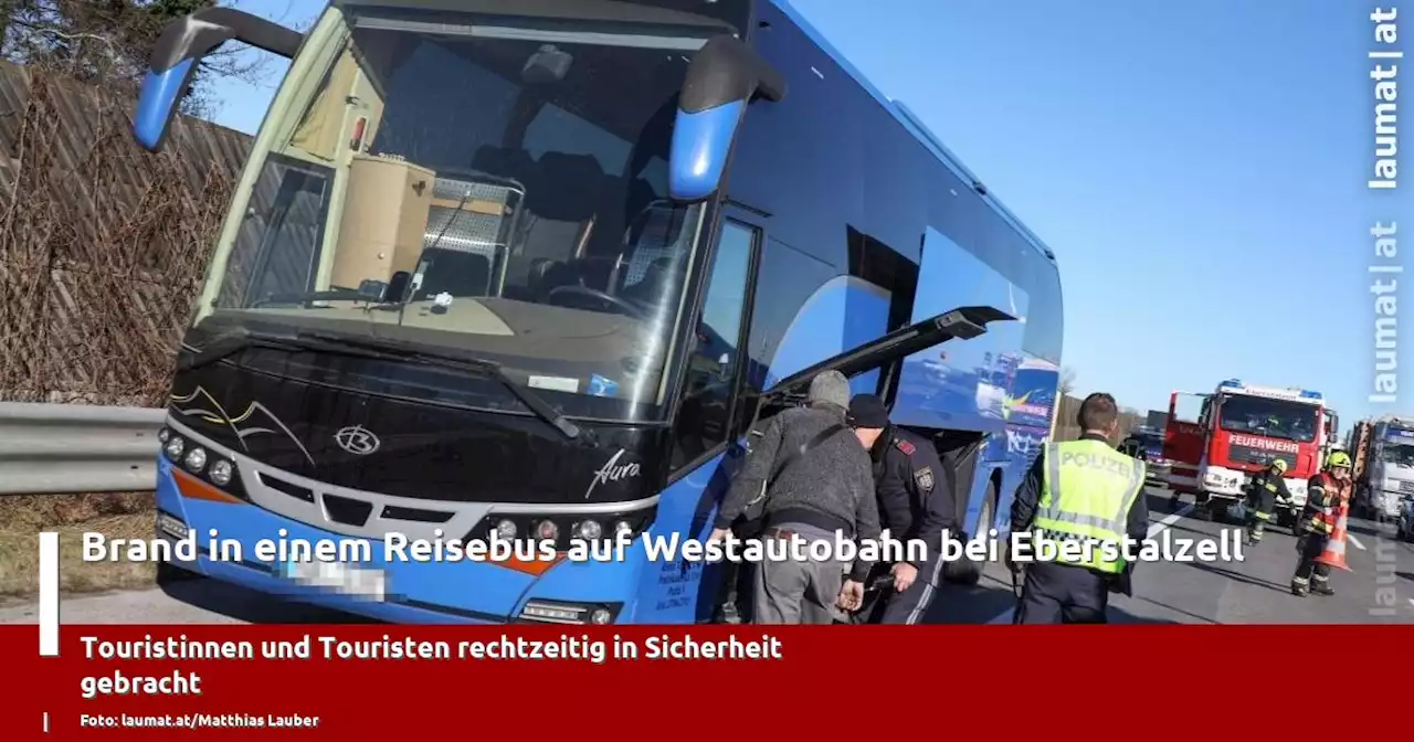 Brand in einem Reisebus auf Westautobahn bei Eberstalzell | laumat|at