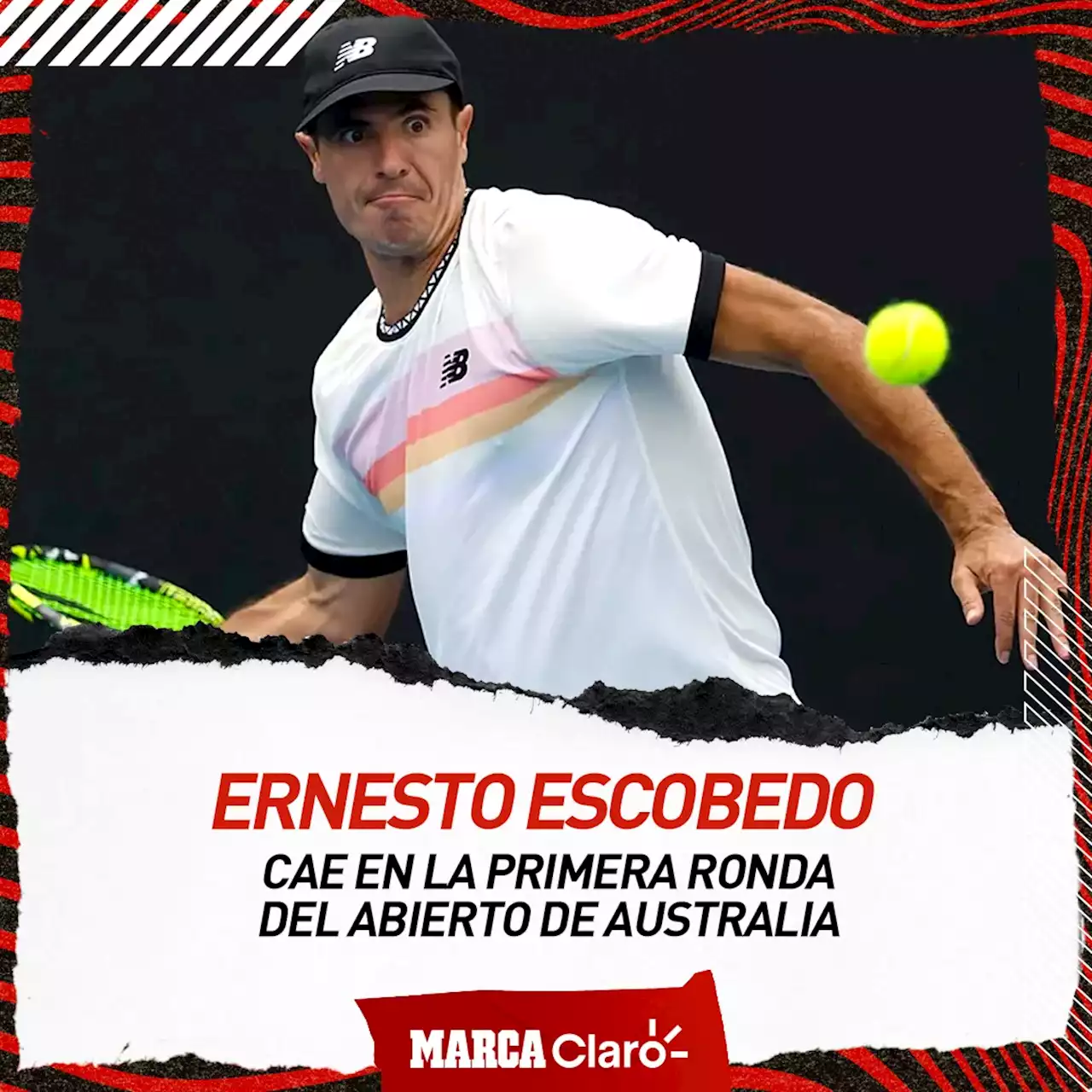 Ernesto Escobedo cae en la primera ronda del Abierto de Australia