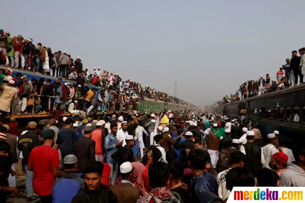 Foto : Bak Ibadah Haji, Jutaan Umat Muslim Bersatu di Bangladesh | merdeka.com