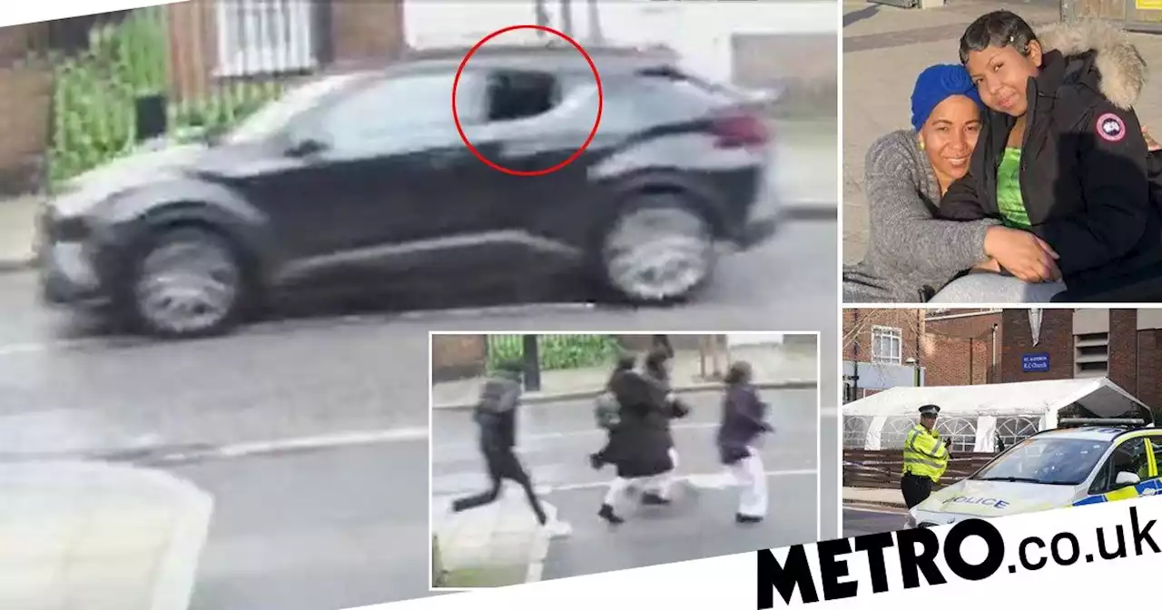 Moment gunman opens fire outside church in north London caught on CCTV