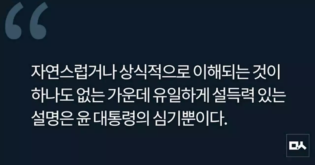 [사설] 퇴행적인 윤 대통령의 당 대표 선거 개입