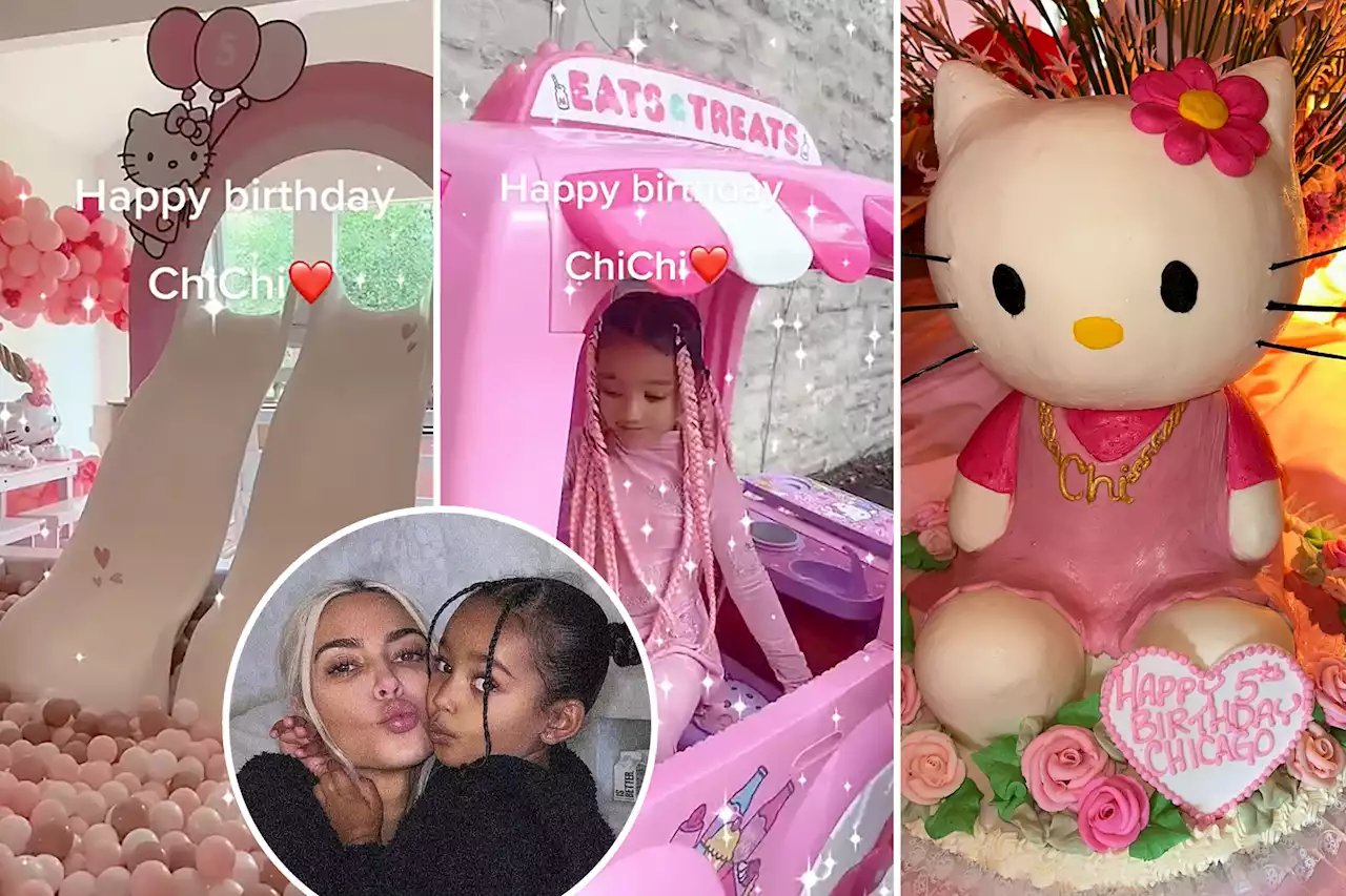 Kim Kardashian throws daughter Chicago a Hello Kitty-themed 5th birthday party